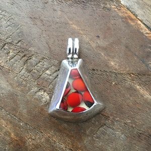Silver Peruvian Huayrano seed pendant